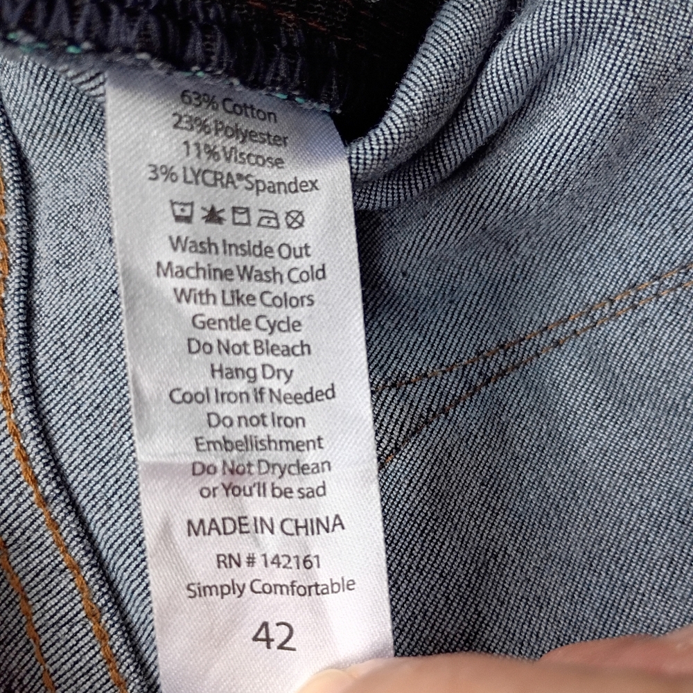 Lularoe Dark Blue Denim Jeans - Picture 7 of 8